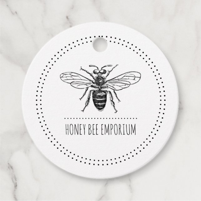 Étiquettes Cadeau Prix du logo Bee Circle (Devant)
