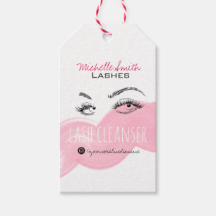 Étiquettes-cadeau Prix du nettoyant à base de cils de maquillage ros