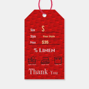 Étiquettes-cadeau Prix Rouge