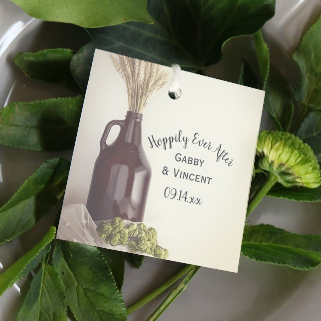 Étiquettes Cadeau Producteur, houblon et Mariage de blé avec espoir (Créateur téléchargé)
