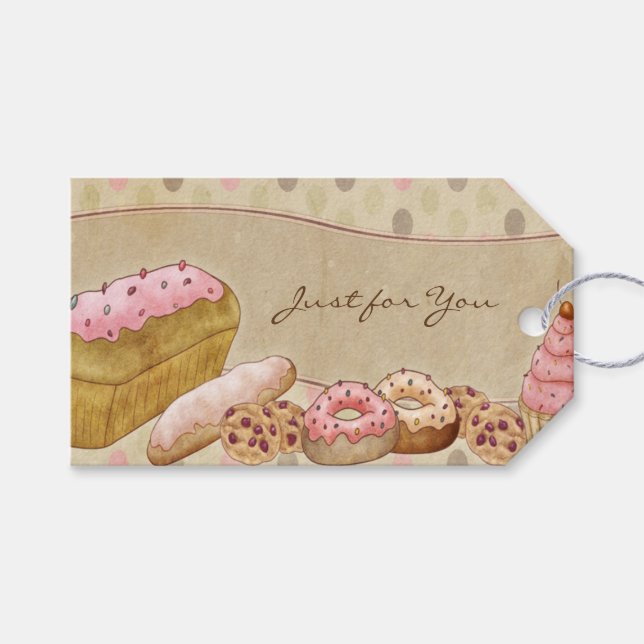 Étiquettes-cadeau Produits cuits (Devant (Horizontal))