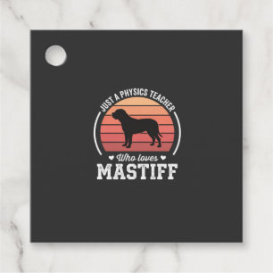 Étiquettes Cadeau Professeur de physique Mastiff amateur de chiens