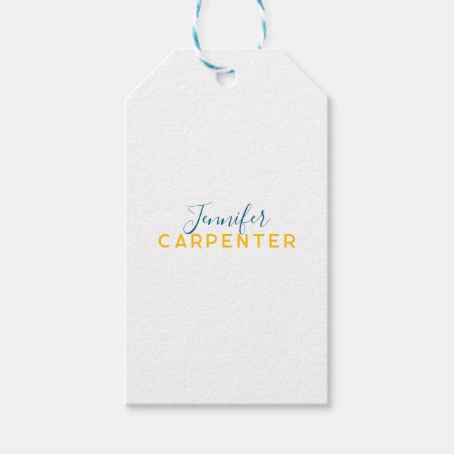 Étiquettes-cadeau Professional elegant modern minimalist plain (Devant)