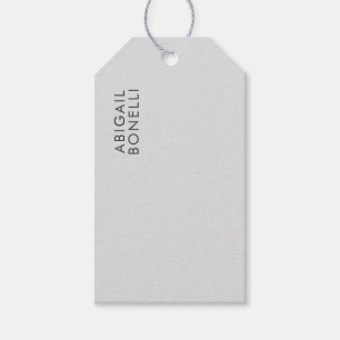 Étiquettes-cadeau Professionnel minimaliste moderne nom simple propr