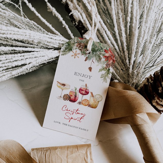 Étiquettes-cadeau Profitez des esprits de Noël (Créateur téléchargé)