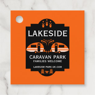 Étiquettes Cadeau Promotion du camping Caravan
