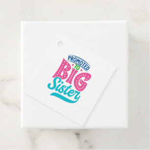 Étiquettes Cadeau Promu À Grande Soeur, Nouveau Bébé Grande Soeur Ré
