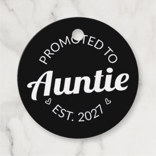 Étiquettes Cadeau Promue Tatie Est 2027 Nouvelle Tante I