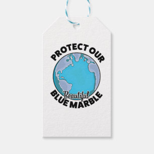 Étiquettes-cadeau Protégez notre beau marbre bleu