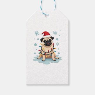 Étiquettes-cadeau Pug Dog Christmas Men Women