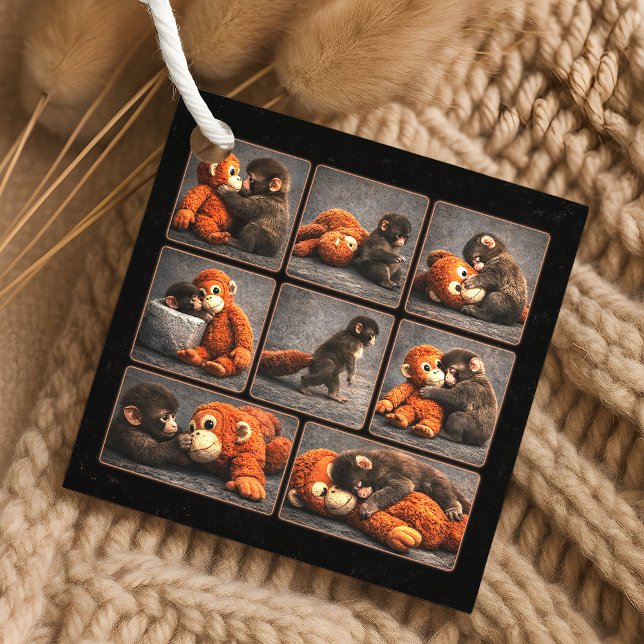 Étiquettes Cadeau Punch Baby Monkey (Créateur téléchargé)