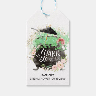 Étiquettes-cadeau Punch de Sorcière Cocktail Baby Shower d'Halloween