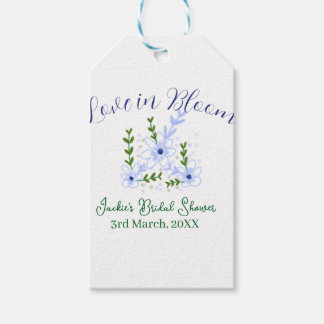 Étiquettes-cadeau Purple boho love in Bloom bridal shower name retro