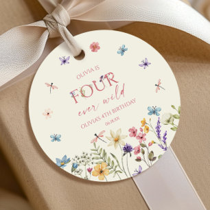 Étiquettes Cadeau Quatre Ever Wild Wildflower 4e Anniversaire