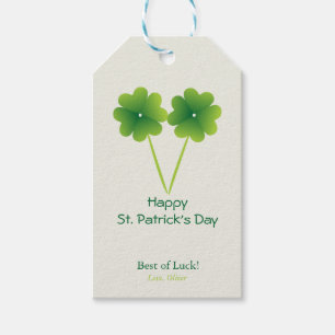 Étiquettes-cadeau Quatre feuilles Clover St. Patrick's Day