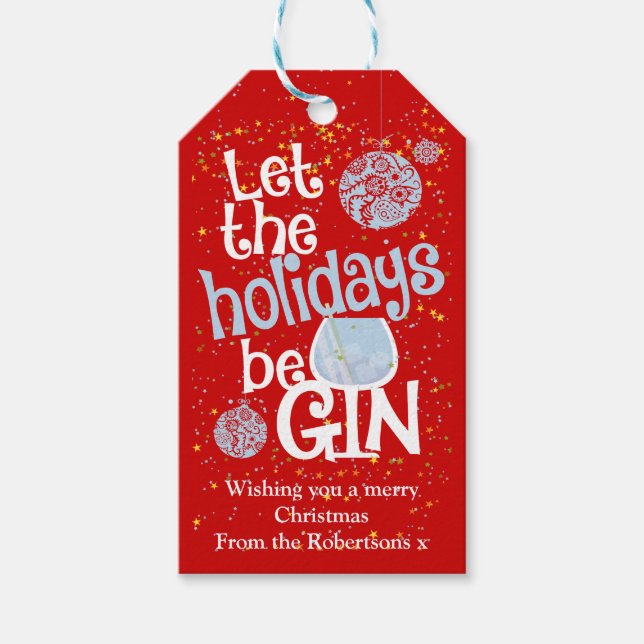 Étiquettes-cadeau Que les fêtes deviennent un Noël amusant (Devant)