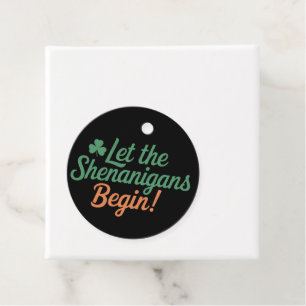 Étiquettes Cadeau Que les Shenanigans commencent drôle irlandais St