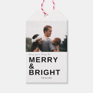 Étiquettes-cadeau Que vos jours soient Joyeux et lumineux Photo Noël