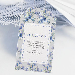 Étiquettes-cadeau Quelque chose de bleu Calla Lily Bow Fête des mar