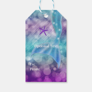 Étiquettes-cadeau Queue de Sirène Enchantée Sous La Mer Fête