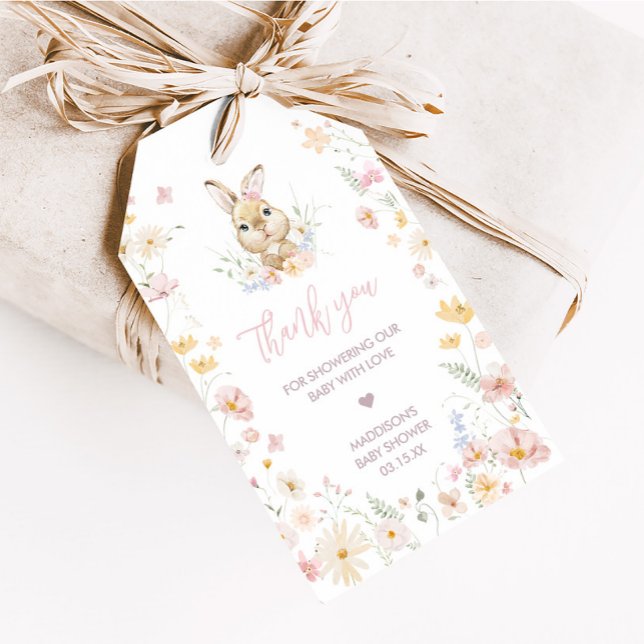 Étiquettes-cadeau Rabbit Somebunny Baby shower Favoriser les étiquet (Somebunny Rabbit Baby Shower Favor Tags)