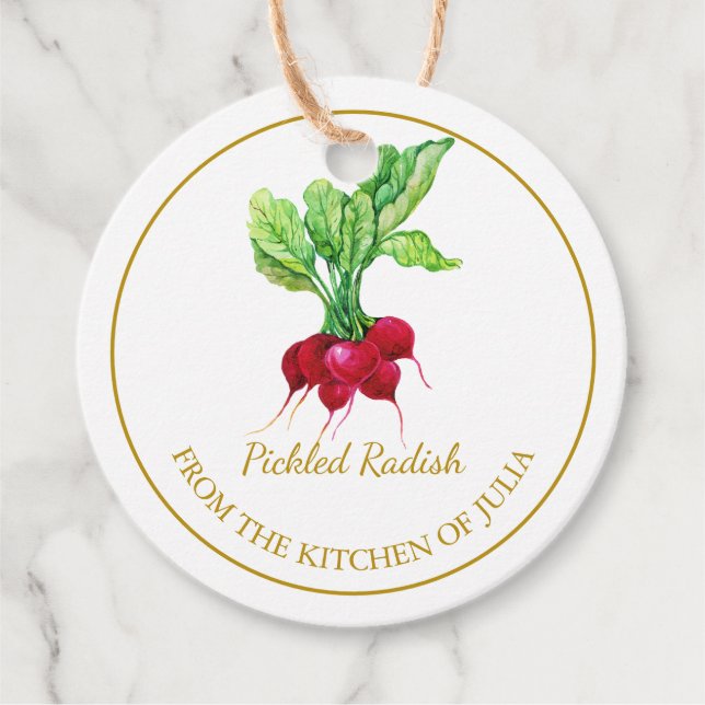 Étiquettes Cadeau Radish Pickemade simple fait maison Hang Tag l Bla (Devant)
