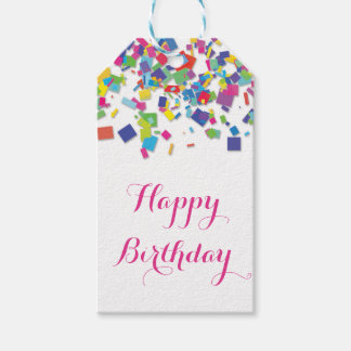 Étiquettes-cadeau Rainbow Confetti | Balise cadeau