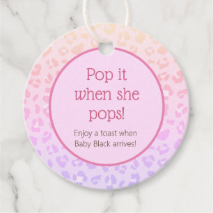 Étiquettes Cadeau Rainbow Leopard Pop It When She Pops