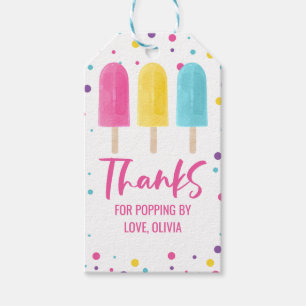 Étiquettes-cadeau Rainbow Pops Anniversaire d'été