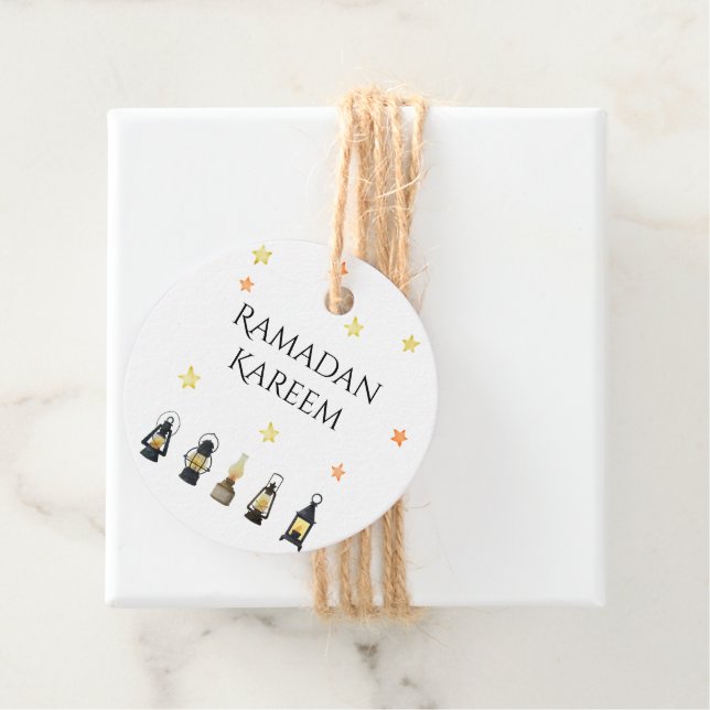 Étiquettes Cadeau Ramadan Kareem cadeau à thème Balise pour célébrer (En situation)