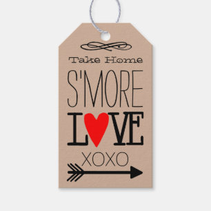 Étiquettes-cadeau Ramenez À La Maison S'more Love Kraft Guest Favori