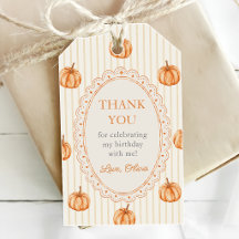 Rayures d'automne Petite Fête de Naissance Citroui