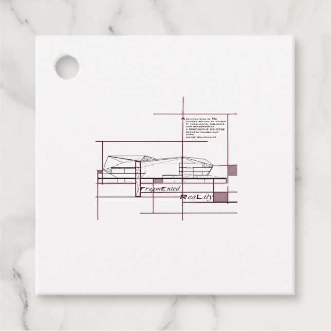 Étiquettes Cadeau Réalité fragmentée - Expression architecturale (Devant)