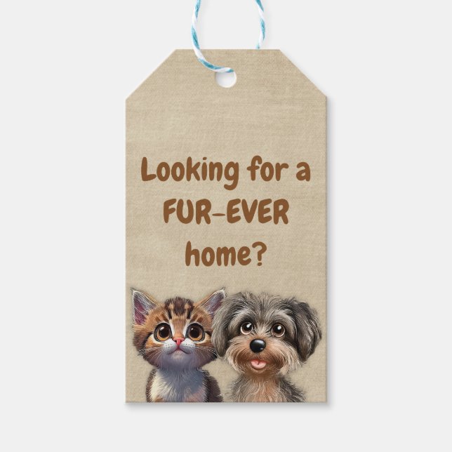 Étiquettes-cadeau Realtor Pop By Pet Chiot Kitten Vet (Devant)