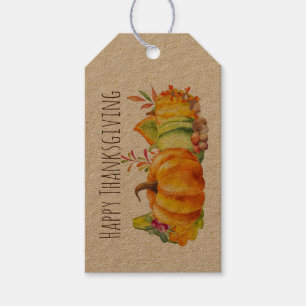 Étiquettes-cadeau Récolter les Citrouilles, les Feuilles et le feuil