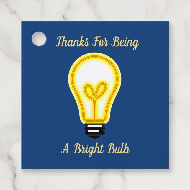 Étiquettes Cadeau Reconnaissance des puces lumineuses de l'employé M (Devant)