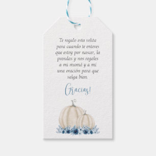 Étiquettes-cadeau Recuerdo Oración Baby shower espagnol Favoriser