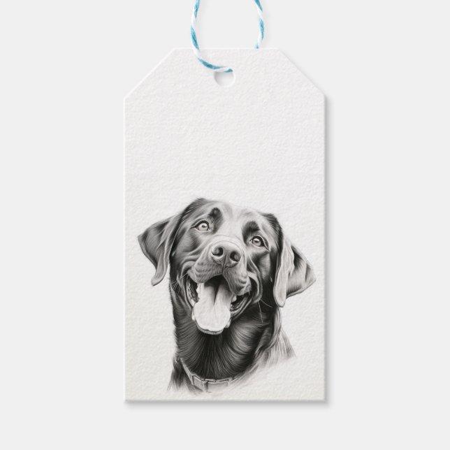 Étiquettes-cadeau Récupérateur Labrador personnalisable (Devant)