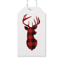 Red Plaid Deer | Tags