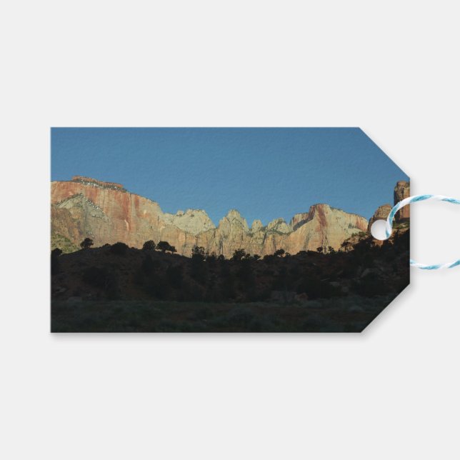 Étiquettes-cadeau Red Rocks du matin au Parc national de Sion (Devant (Horizontal))