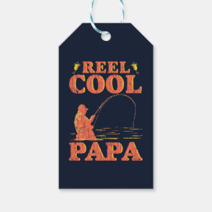 Étiquettes-cadeau Reel Cool Papa Funny Pêche papa Fête des pères