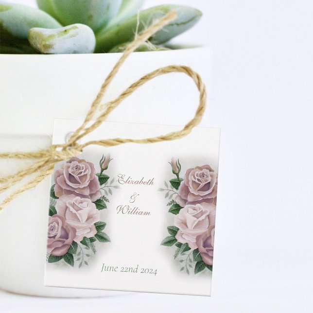 Étiquettes Cadeau Regency Bridgerton Rose Roses Cameo (Créateur téléchargé)