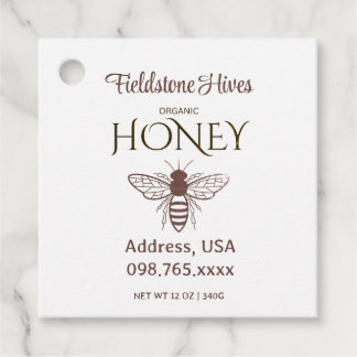 Étiquettes Cadeau Reine de abeille miel biologique 