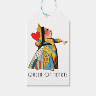 Étiquettes-cadeau Reine de Cœur Alice au Pays des Merveilles Classiq