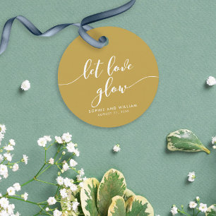 Étiquettes Cadeau Relax Script Laissez Briller L'amour Éditable Coul