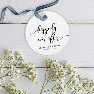 Étiquettes Cadeau Relax Script Mariage Heureux Pour Toujours