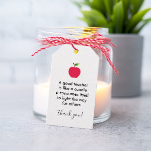 Étiquettes-cadeau Remerciement aux bons professeurs Apple