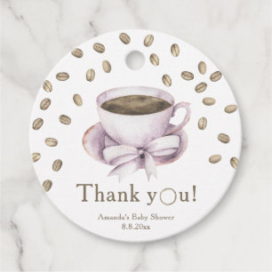 Étiquettes Cadeau Remerciement Baby shower préparation de Bow & Coff