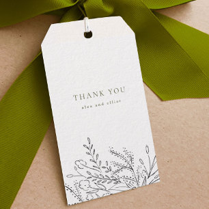 Étiquettes-cadeau Remerciement Bouquet débordant