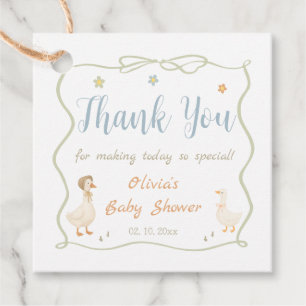 Étiquettes Cadeau Remerciement de Baby Shower pour Oie Ridicule